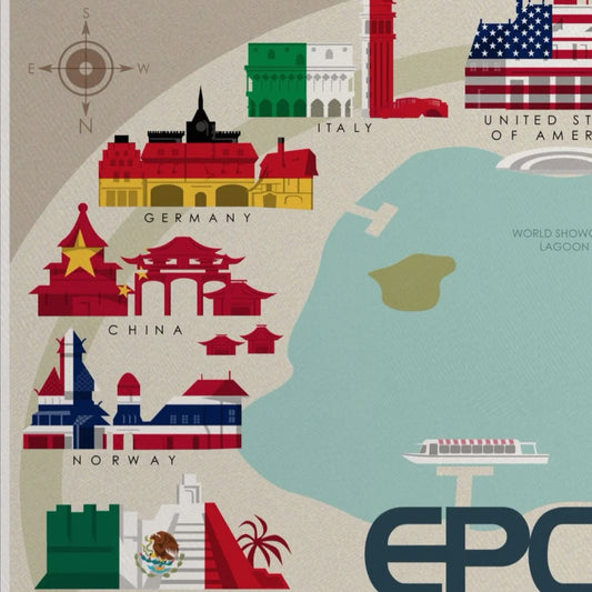 Epcot Artwork: World Showcase