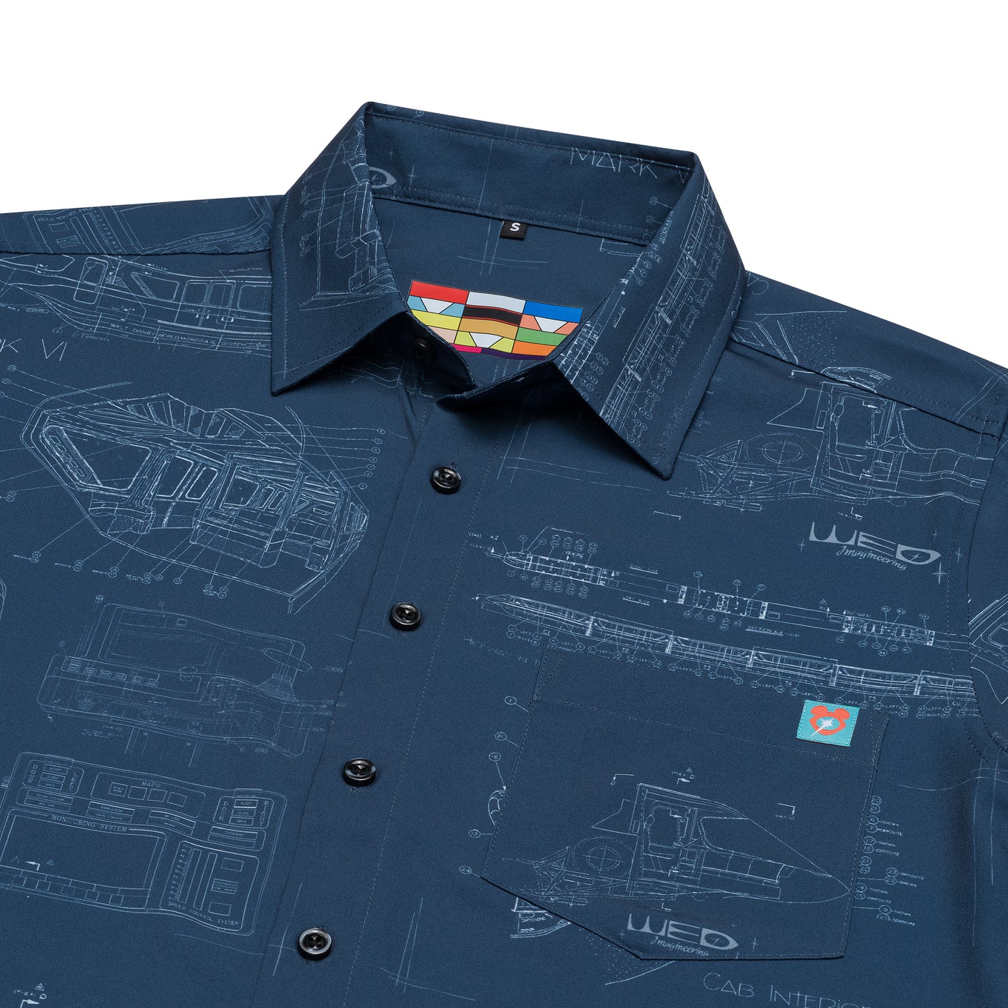 Monorail "Highway in the Sky" Short Sleeve Button Down Shirt