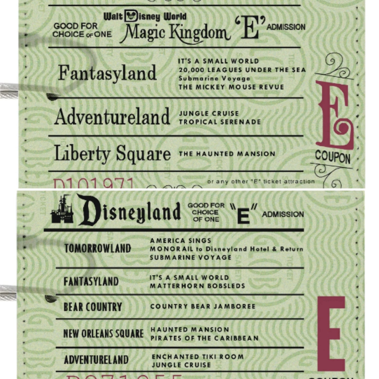 E Ticket Luggage Tags