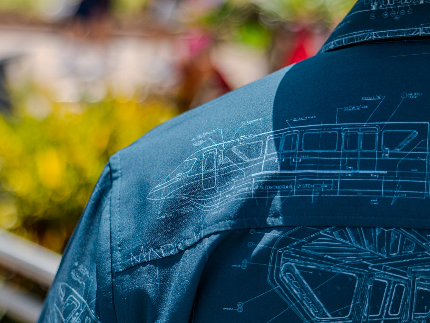 Monorail "Highway in the Sky" Short Sleeve Button Down Shirt