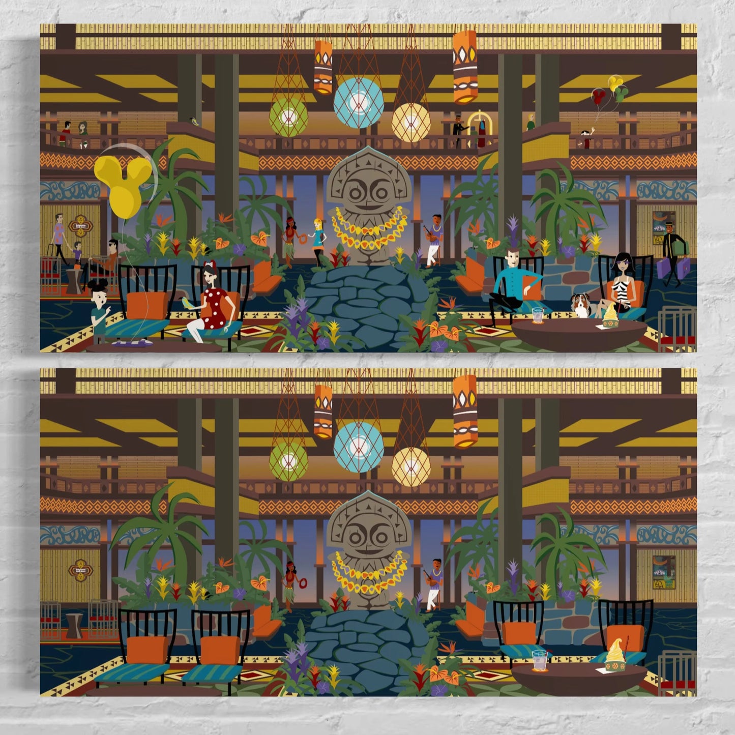 Polynesian Resort Lobby: Shag Inspired Poster Art