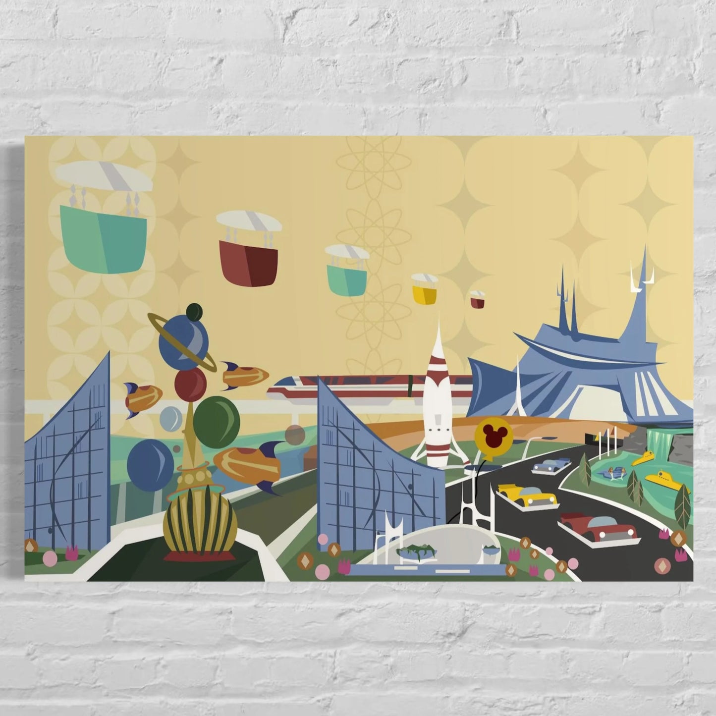 Disneyland Modern Art Posters
