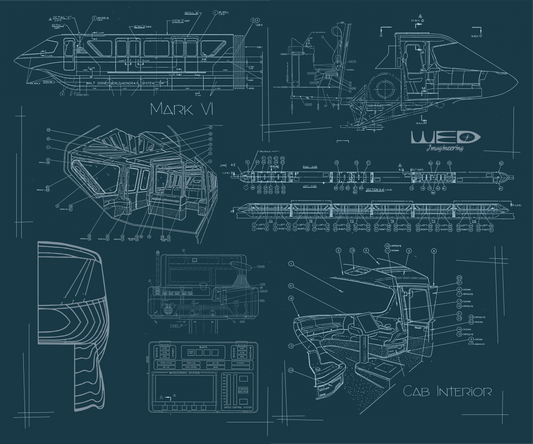 Monorail Mark VI Collage Poster Art