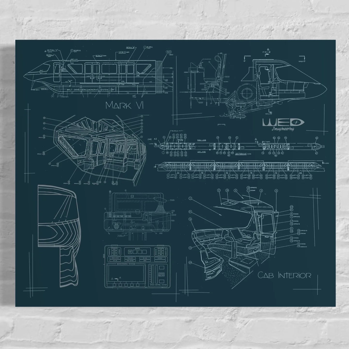 Monorail Mark VI Collage Poster Art
