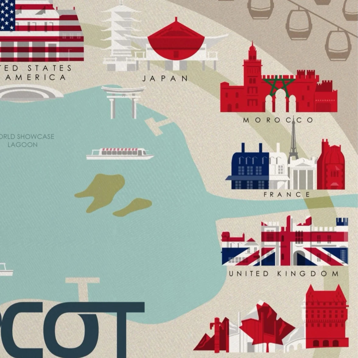 Epcot Artwork: World Showcase