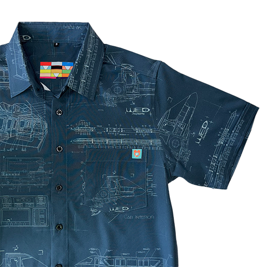 Monorail "Highway in the Sky" Short Sleeve Button Down Shirt