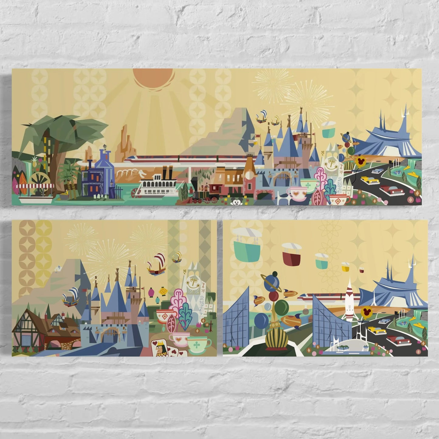 Disneyland Modern Art Posters