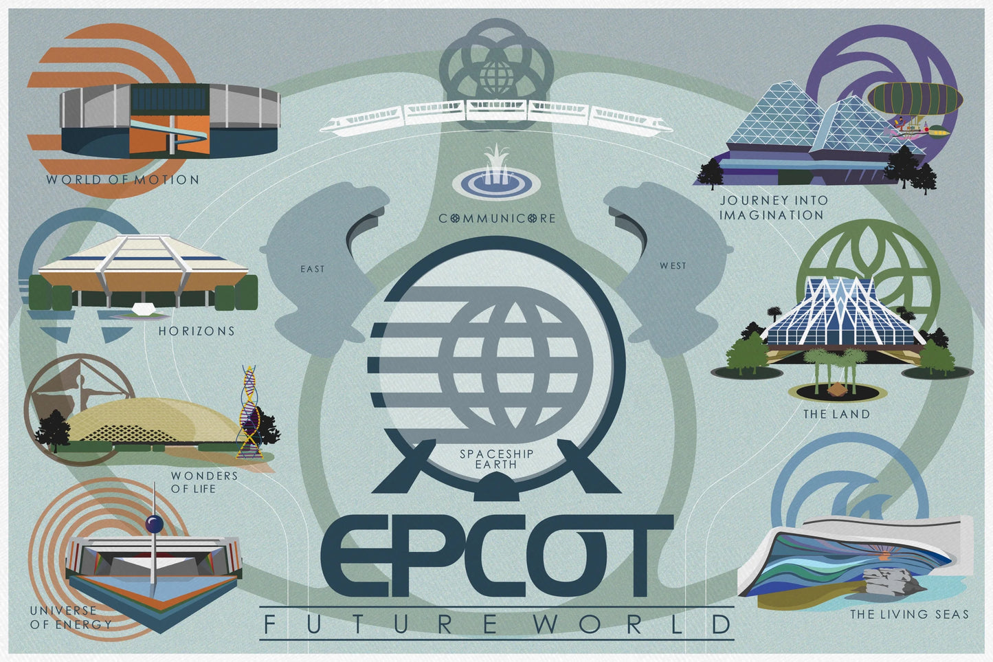 Epcot Artwork: Future World