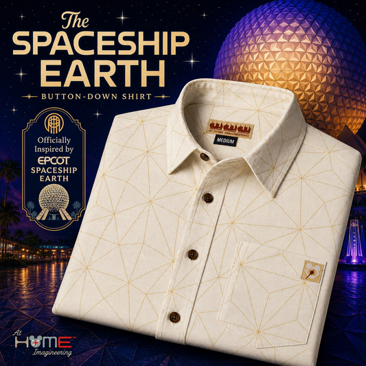 Epcot Spaceship Earth Button Up Shirt