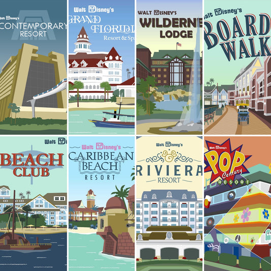 Disney Resorts Poster Prints