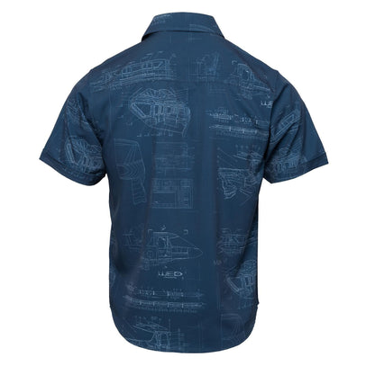 Monorail "Highway in the Sky" Short Sleeve Button Down Shirt