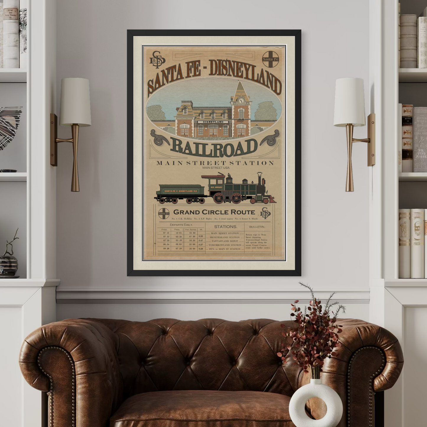 Santa Fe Disneyland Railroad Poster Art: Main Street Station