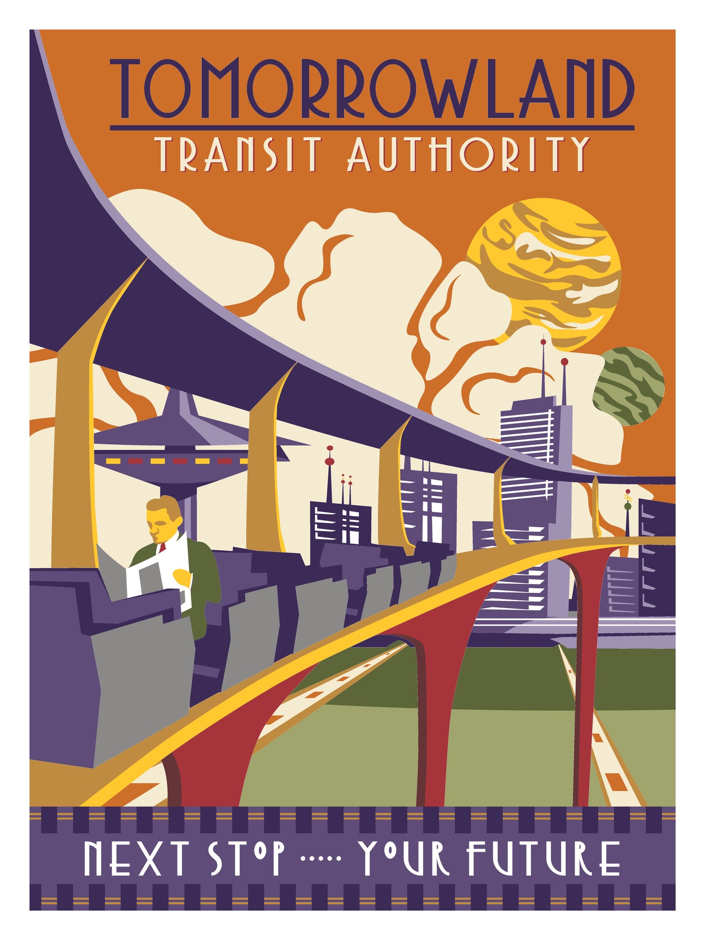 Tomorrowland Transit Authority Serigraph Print