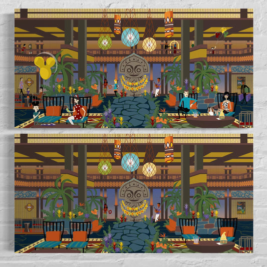 Polynesian Resort Lobby: Shag Inspired Poster Art