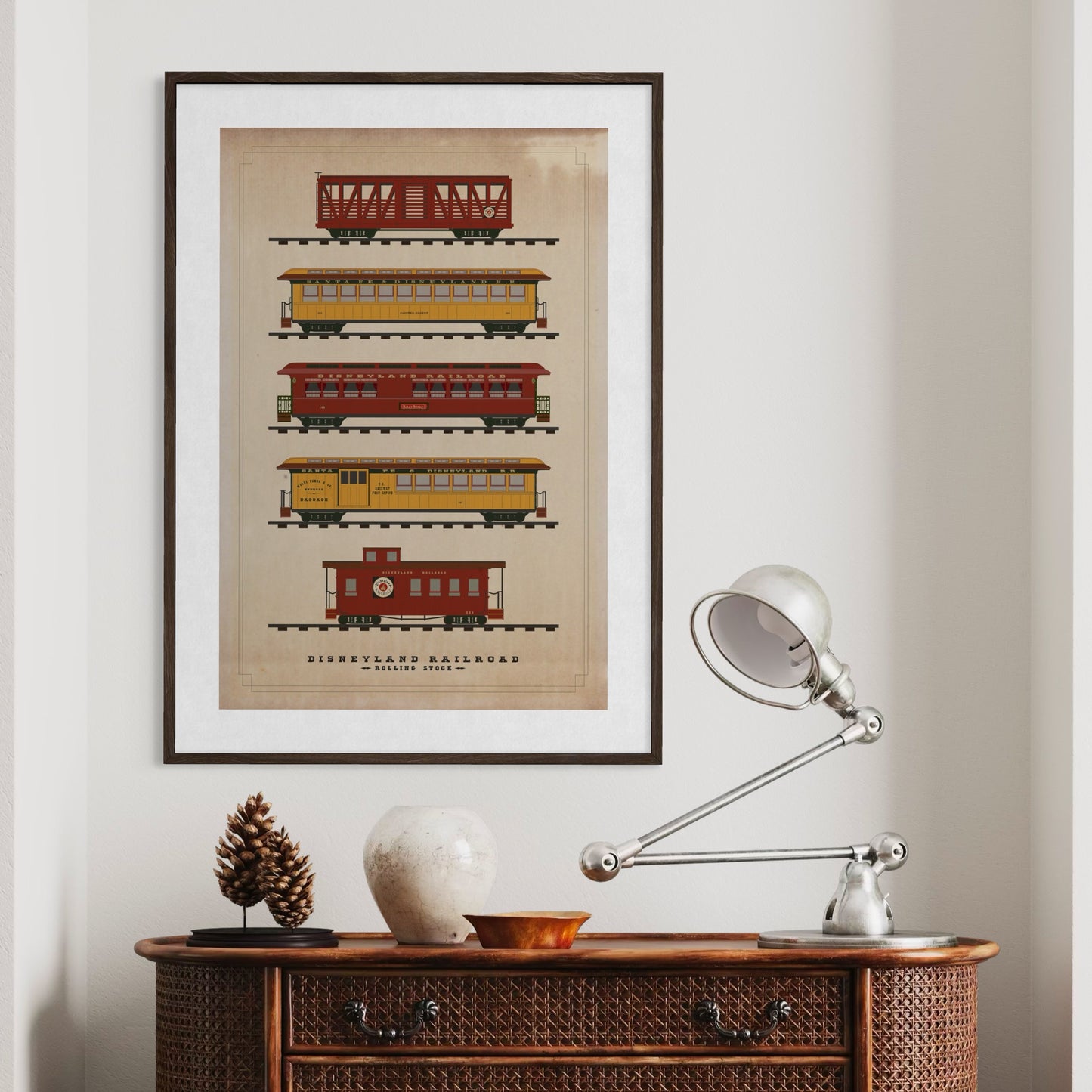 Disneyland Railroad Rolling Stock Poster Art