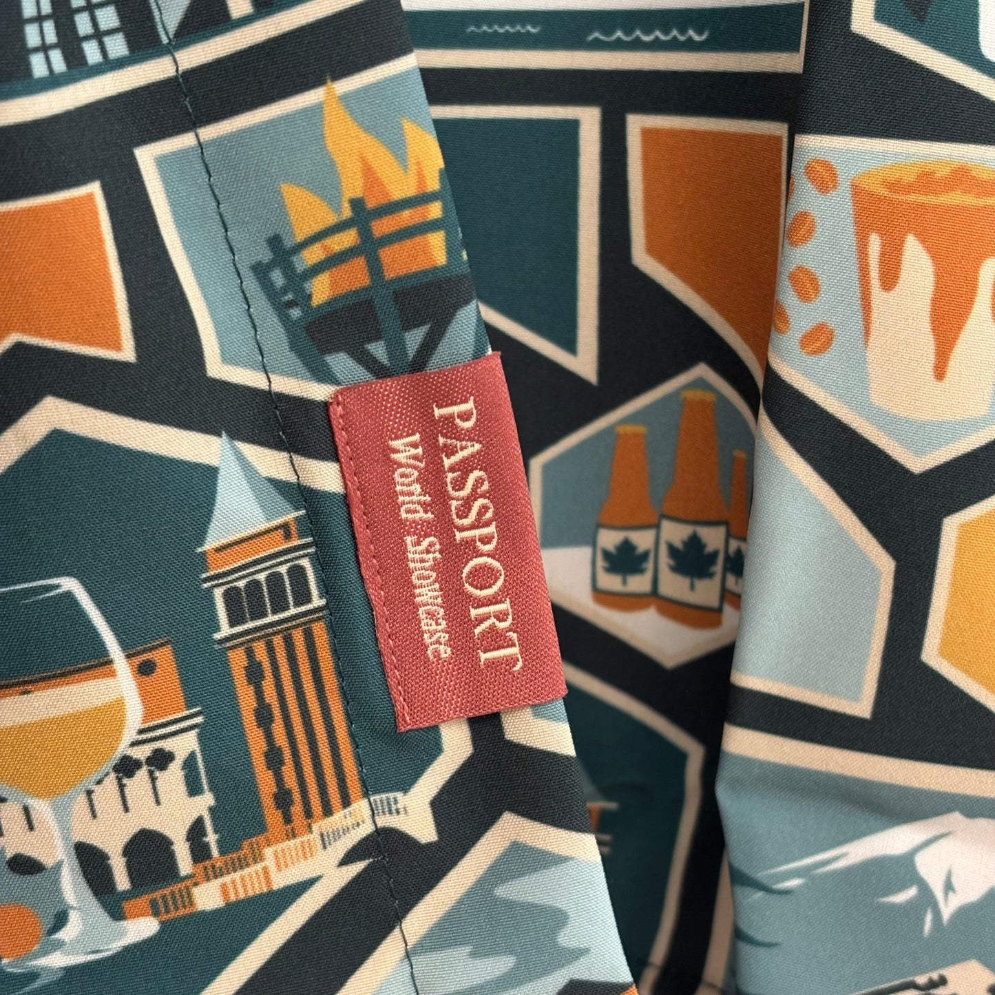 Passports & Pours Button Up Shirt