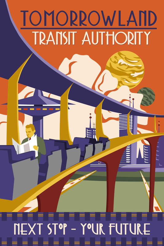 Tomorrowland Transit Authority People Mover Poster Art