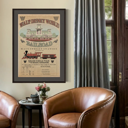 Walt Disney World Railroad Main Street Station Poster Art