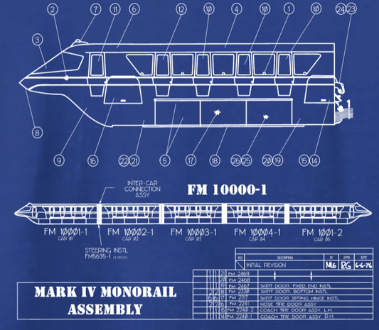 Monorail Blue Print T-Shirt