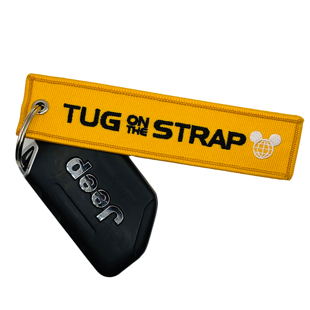 Tug on the Strap Keychain