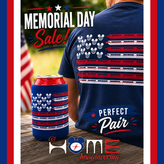 MEMORIAL DAY SPECIAL: Monorail USA American Flag T-Shirt + Can Cooler