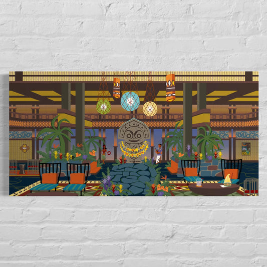Polynesian Resort Lobby: Shag Inspired Poster Art